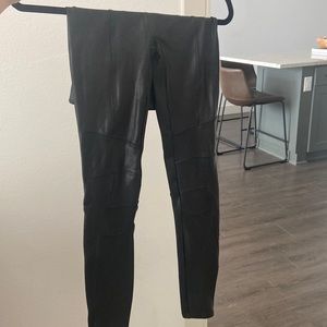 Spanx faux leather Moto leggings